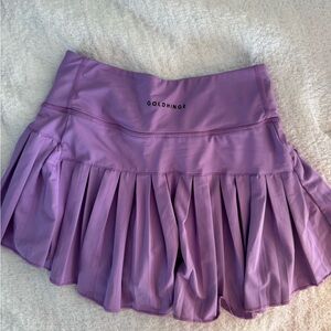 Gold Hinge Women’s Pleated Tennis Skirt - Purple - Size XS